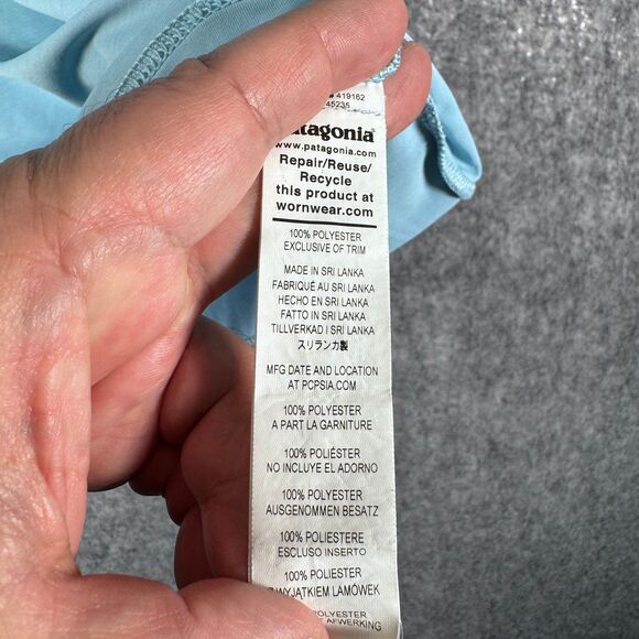 Patagonia T Shirt Mens Small Blue Capilene Cool Daily Graphic Defend Our Oceans - Picture 5 of 9